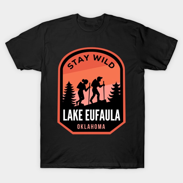 Lake Eufaula Oklahoma Hiking in Nature T-Shirt by HalpinDesign